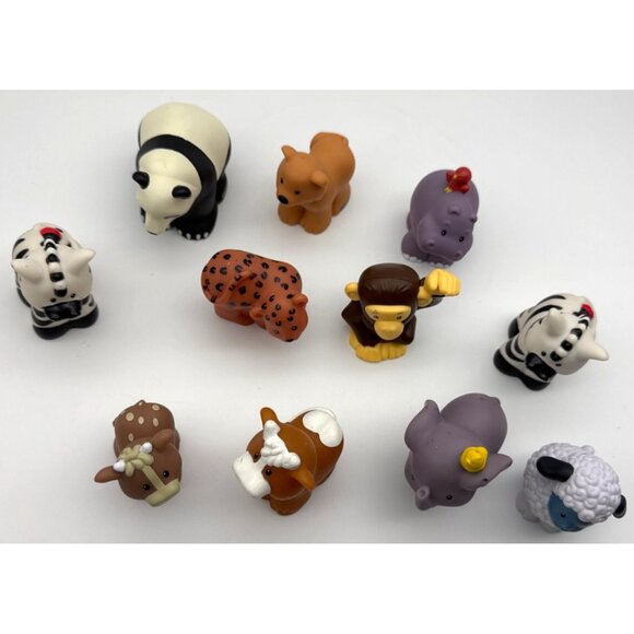 Lot of 11-Fisher Price Little People - Noah's Ark - Animals monkey, Panda, Bear+ - Picture 2 of 5